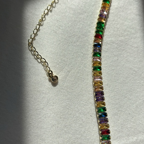 Brand new 14k gold plated 6.50ct gemstone tennis necklace - Picture 4 of 7